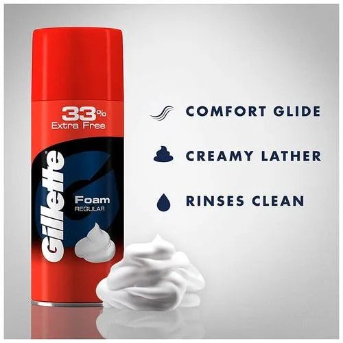 Gillette Foam Shave - Lathers Quickly & Hydrates, Regular, 418 g